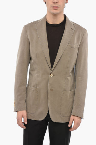 ID Unlined Single Breasted Blazer with Patch Pocket And Notch Lapel