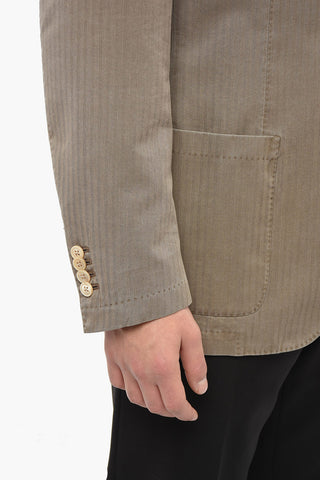 ID Unlined Single Breasted Blazer with Patch Pocket And Notch Lapel