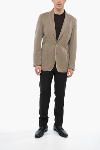 ID Unlined Single Breasted Blazer with Patch Pocket And Notch Lapel