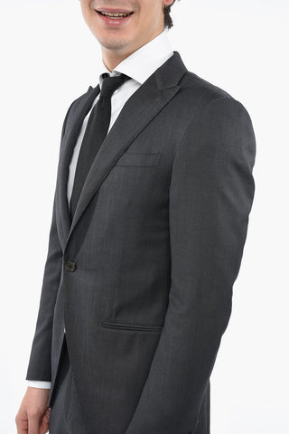 Peak Lapel CERIMONIA ACADEMY Virgin Wool Suit