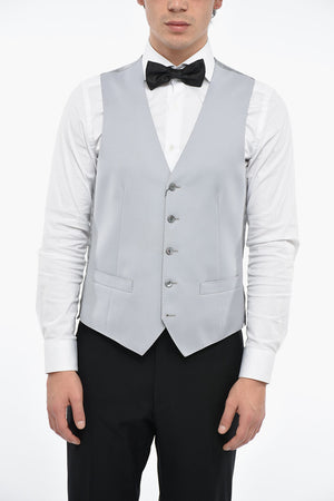 Virgin Wool Waistcoat ACADEMY with Piped Pockets