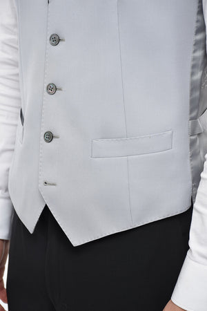 Virgin Wool Waistcoat ACADEMY with Piped Pockets