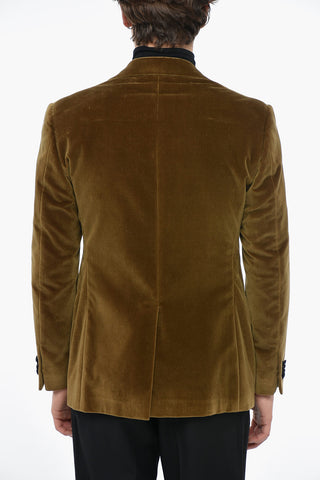 Velour CRIMONIA ACADEMY Blazer with Satin Lapel