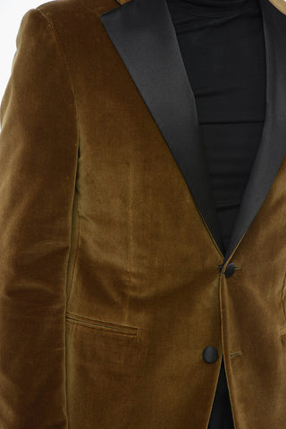 Velour CRIMONIA ACADEMY Blazer with Satin Lapel