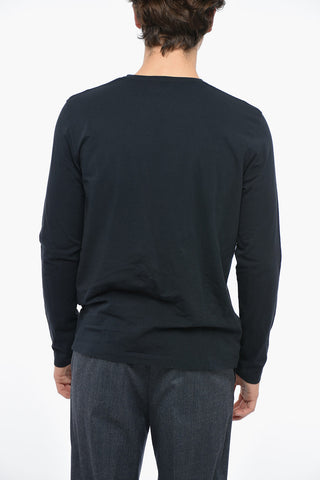 ID Crew Neck Long-sleeved T-Shirt with Vintage Print