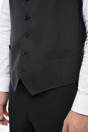 Virgin Wool Waistcoat LEADER with Besom Pockets