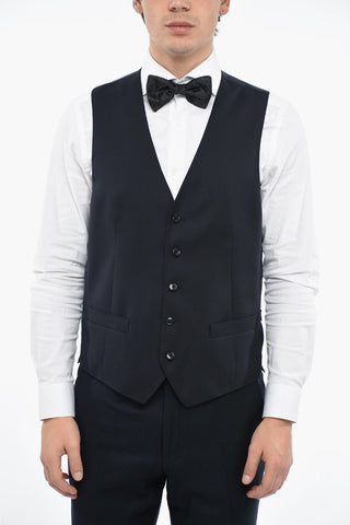 Virgin Wool Waistcoat LEADER with Besom Pockets