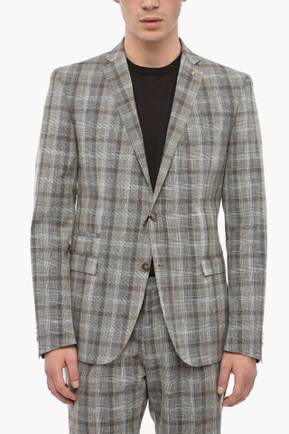 CC COLLECTION Abito 2 Bottoni RESET con Motivo District Check