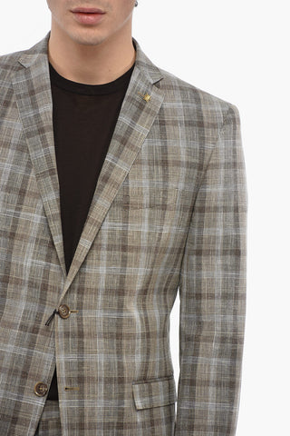 CC COLLECTION Abito 2 Bottoni RESET con Motivo District Check
