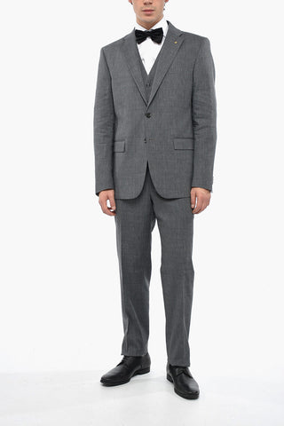 CC COLLECTION Abito REFINED in Misto Lino con Gilet