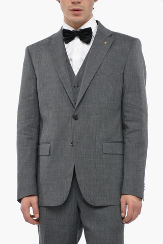 CC COLLECTION Abito REFINED in Misto Lino con Gilet