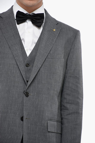 CC COLLECTION Abito REFINED in Misto Lino con Gilet