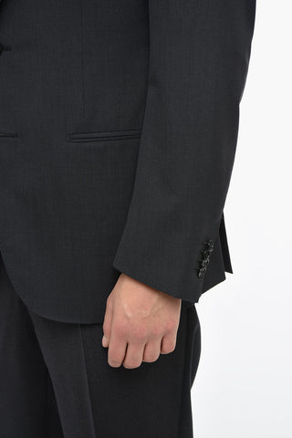 Lined Single Breasted LEADER Wool Blazer With Jetted Pockets