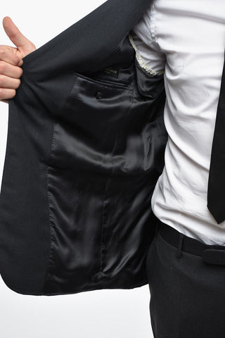 Lined Single Breasted LEADER Wool Blazer With Jetted Pockets