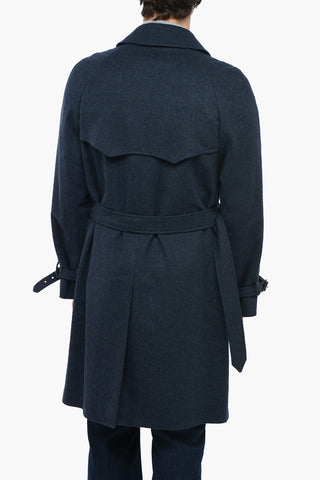 Cappotto In Cashmere Doppiopetto Foderato Con Cintura