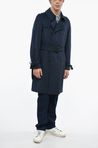 Cappotto In Cashmere Doppiopetto Foderato Con Cintura