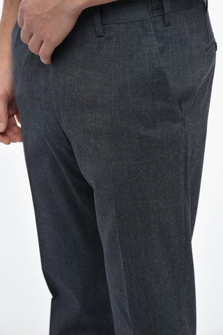 Pantaloni in Misto Seta LEADER con Passanti