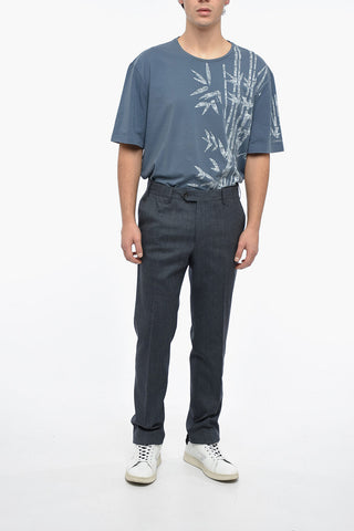 Pantaloni in Misto Seta LEADER con Passanti