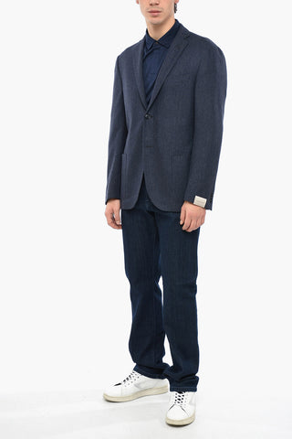Wool GATE Blazer with Hopsack Pattern
