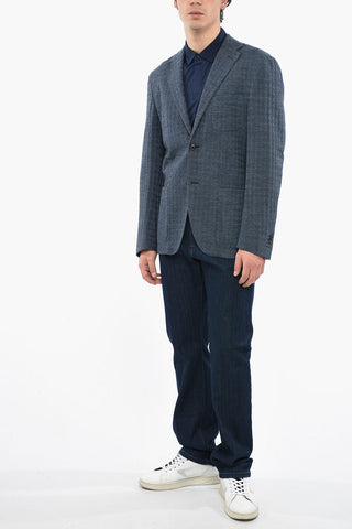 NIMBLE PROJECT Blazer Sfoderato in Lana Jacquard