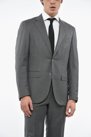 SARTORIA Virgin Wool Slim Fit Suit with Notch Lapel