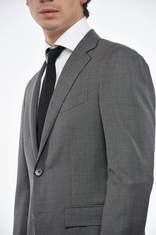 SARTORIA Virgin Wool Slim Fit Suit with Notch Lapel