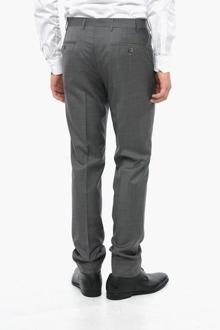 SARTORIA Virgin Wool Slim Fit Suit with Notch Lapel