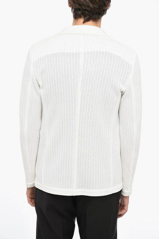 Unlined Single Breasted Cotton knit Blazer