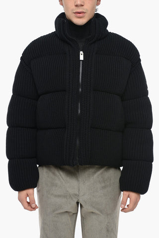 6 GENIUS 1017 ALYX 9SM Solid Color Knitted Down Jacket