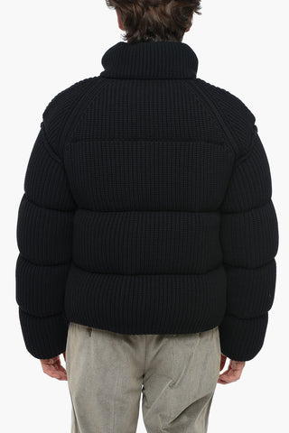 6 GENIUS 1017 ALYX 9SM Solid Color Knitted Down Jacket