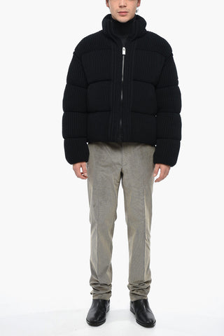 6 GENIUS 1017 ALYX 9SM Solid Color Knitted Down Jacket