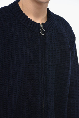 MM0 Front Zipped Wool Pullover