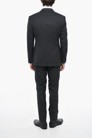 Double-breasted ACADEMY Virgin Wool Suit with Peak Lapel
