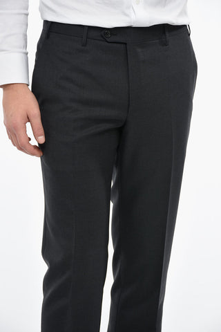 Double-breasted ACADEMY Virgin Wool Suit with Peak Lapel
