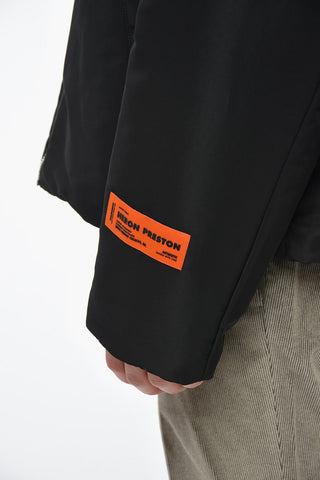 Solid Color Padded Jacket with Zip Closure