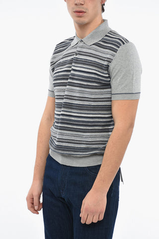Buttoned LONDRA Jacquard Cotton Polo
