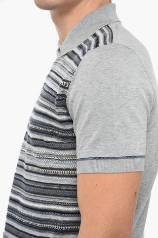 Buttoned LONDRA Jacquard Cotton Polo