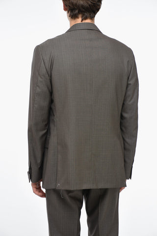 Abito ACADEMY SOFT in Misto Lana e Seta con Motivo Mini Check