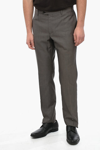 Abito ACADEMY SOFT in Misto Lana e Seta con Motivo Mini Check