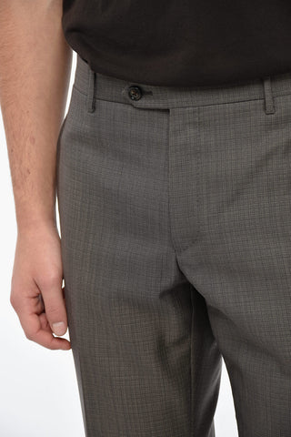 Abito ACADEMY SOFT in Misto Lana e Seta con Motivo Mini Check