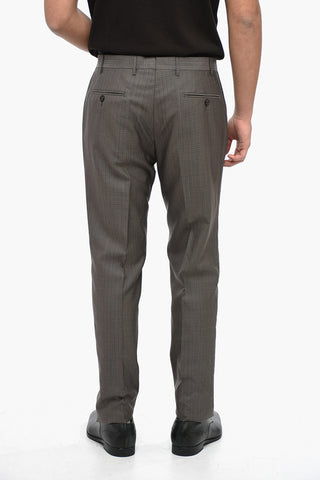 Abito ACADEMY SOFT in Misto Lana e Seta con Motivo Mini Check