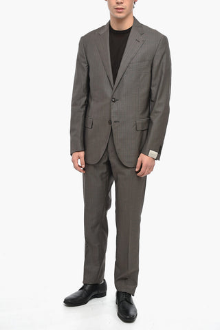 Abito ACADEMY SOFT in Misto Lana e Seta con Motivo Mini Check