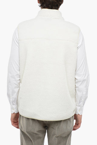 Eco-Shearling Sleeveless Jacket with Zip Closure