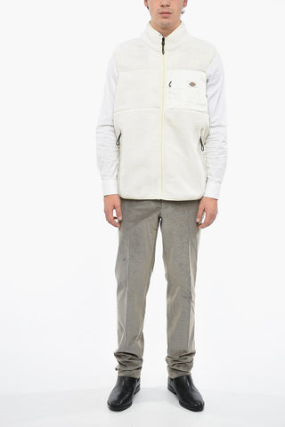 Eco-Shearling Sleeveless Jacket with Zip Closure
