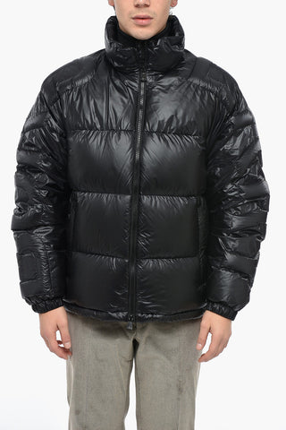 Solid Color Down Jacket with Zip Closure