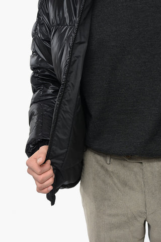 Solid Color Down Jacket with Zip Closure