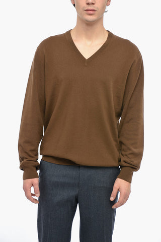 Pullover in Puro Cashmere con Collo a V