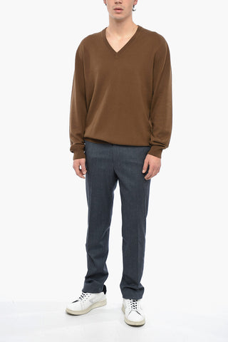 Pullover in Puro Cashmere con Collo a V