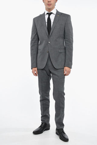 CC COLLECTION Peak Lapel RESET CERIMONIA Pin Check Suit