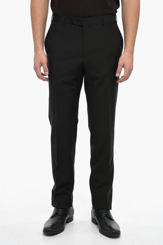 Pantaloni In Lana Vergine Regular Fit
